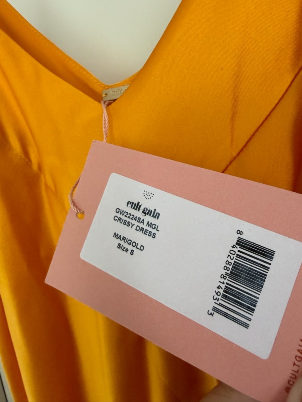 Cult Gaia Crissy Gown Marigold NEW! Small Cutout Maxi Dress Evening Resort - Picture 6 of 11